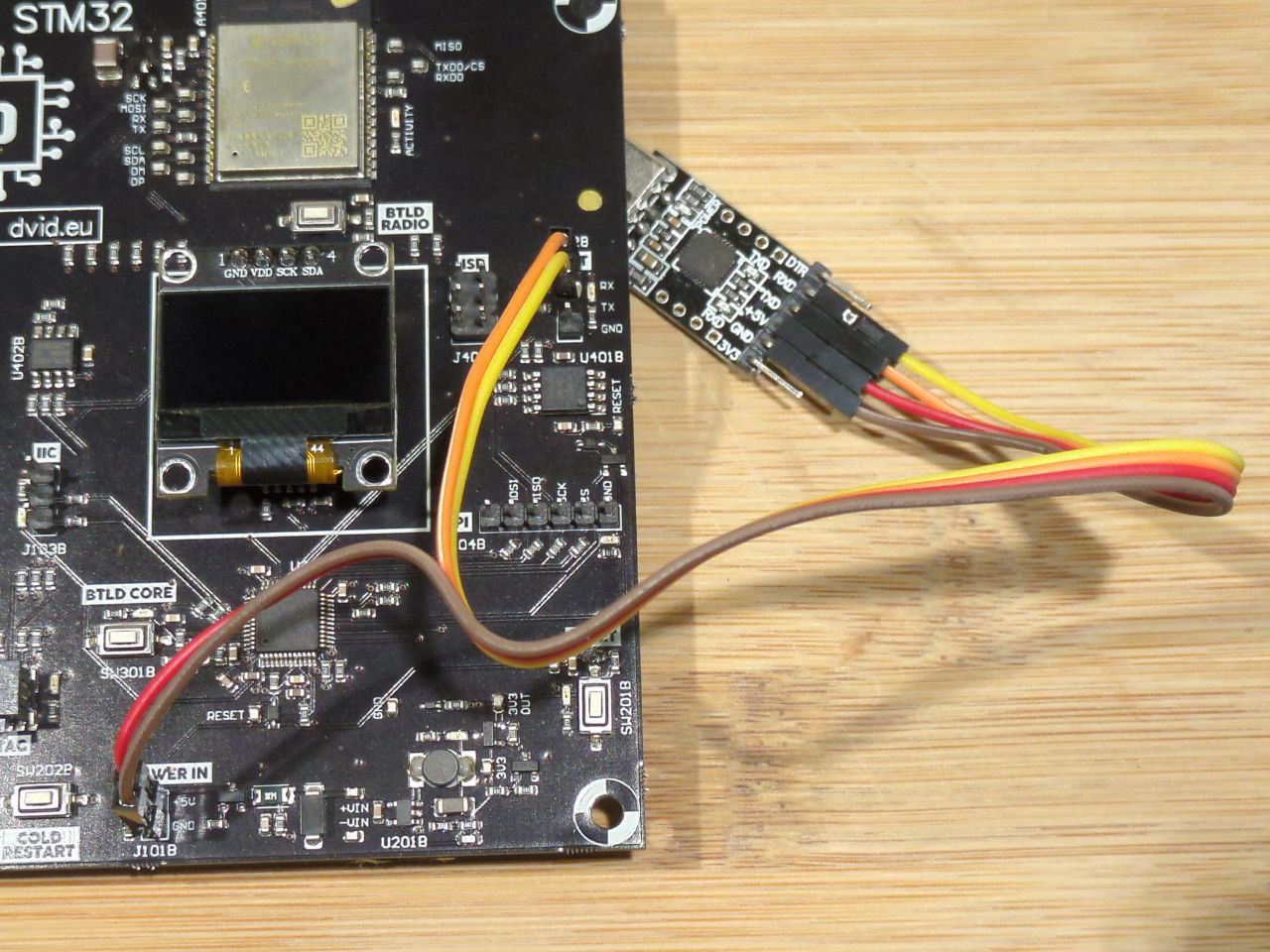 UART Dongle Connected STM32
